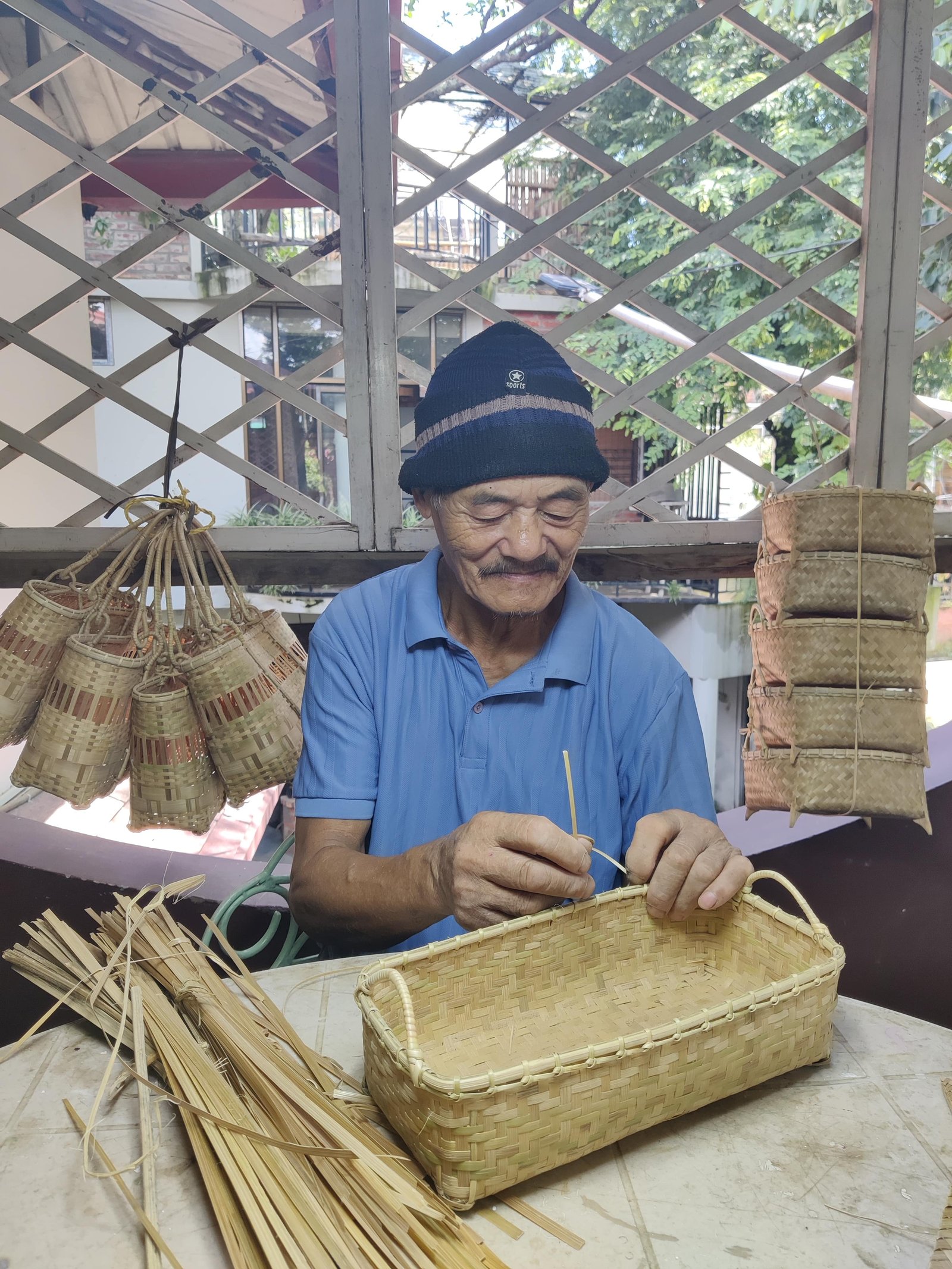 Women weaving traditional handloom